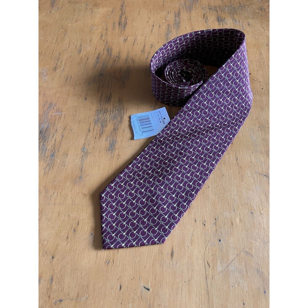 NWT Vintage The Bert Pulitzer Men’s Neck Tie Horse Tack Style 100% Silk